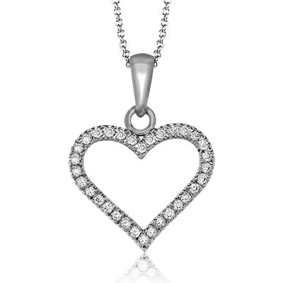 Pendentif cœur ZP600 en or 14 carats avec diamants