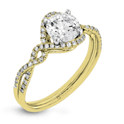 ZR1358 Engagement Ring in 14k Gold with Diamonds