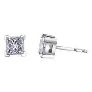 Princess Cut Canadian Diamond Stud Earrings
