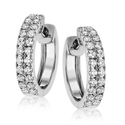 Hoop Earring in 18k Gold with Diamonds