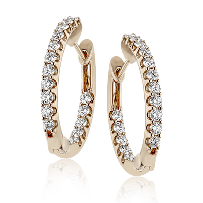 Hoop Earring in 18k Gold with Diamonds