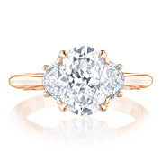 Oval 3-Stone Engagement Ring