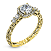 ZR1500 Engagement Ring in 14k Gold with Diamonds