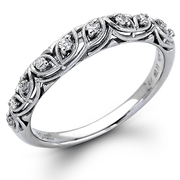 Bague de fiançailles ZR916 en or 14 carats avec diamants