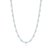 Sky Blue Topaz Link Necklace