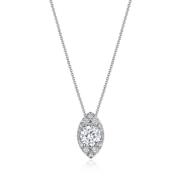 17"" Vertical Marquise Bloom Diamond Necklace