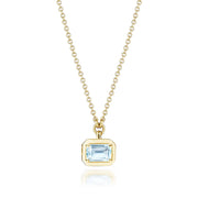 Sky Blue Topaz Necklace - 0.7ct