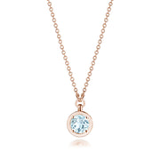Sky Blue Topaz Necklace - 0.7ct