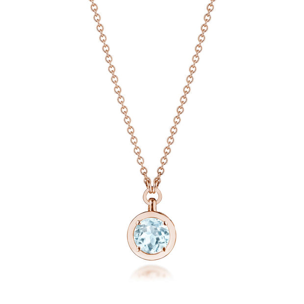 Sky Blue Topaz Necklace - 0.7ct