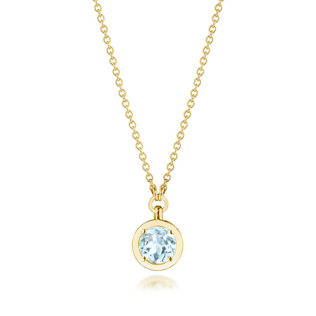 Sky Blue Topaz Necklace - 0.7ct