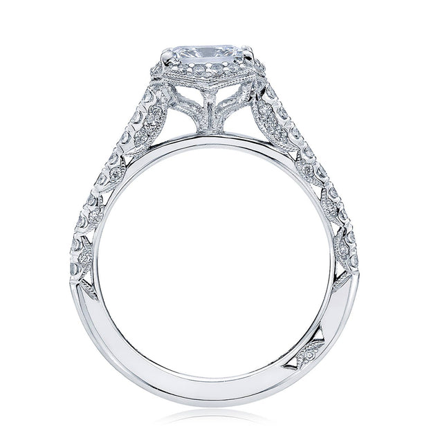 Princess with Cushion Bloom Engagement Ring