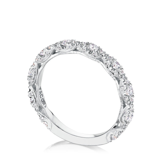 Marquise Shape Design Detail Wedding Band