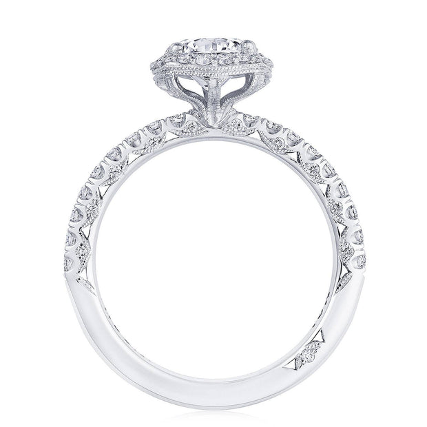 Round with Cushion Bloom Engagement Ring