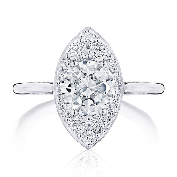 Round, Marquise Bloom Engagement Ring