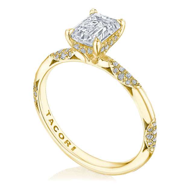Emerald Solitaire Engagement Ring