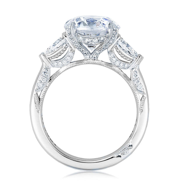 Round 3-Stone Engagement Ring