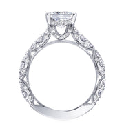 Bague de fiançailles solitaire taille princesse