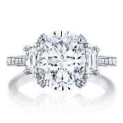 Oval 3-Stone Engagement Ring