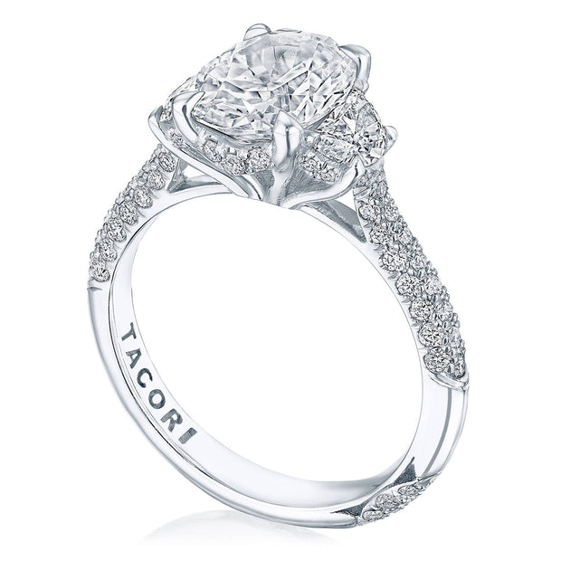 Oval 3-Stone Engagement Ring