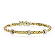 Bangle in 18k Gold with Diamonds