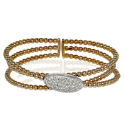 Bangle in 18k Gold with Diamonds
