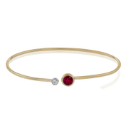 Color Bangle in 18k Gold with Diamonds