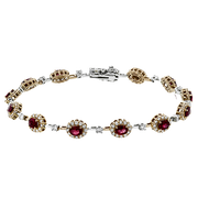 Color Bracelet in 18k Gold with Diamonds