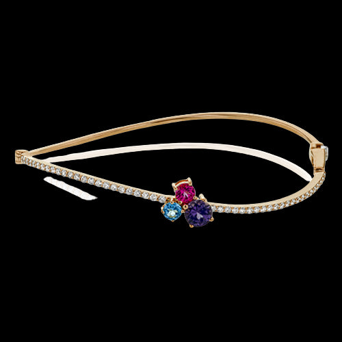 Color Bangle in 18k Gold with Diamonds