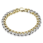 Gent Bracelet in 14k Gold with Diamonds