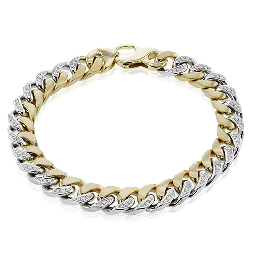 Gent Bracelet in 14k Gold with Diamonds