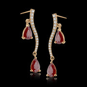 Color Earring in 18k Gold with Diamonds