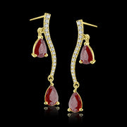 Color Earring in 18k Gold with Diamonds