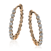 Hoop Earring in 18k Gold with Diamonds