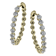 Hoop Earring in 18k Gold with Diamonds