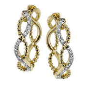 Hoop Earring in 18k Gold with Diamonds