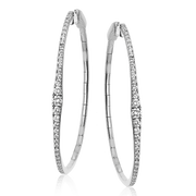 Hoop Earring in 18k Gold with Diamonds