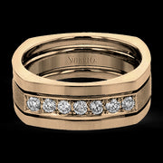 Men Ring in 14k Gold with Diamonds