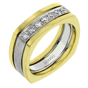Men Ring in 14k Gold with Diamonds