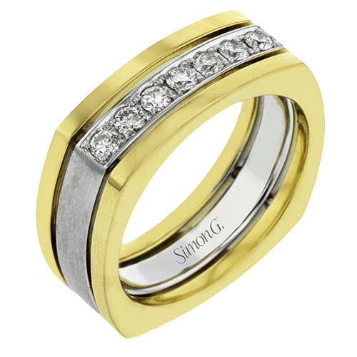 Men Ring in 14k Gold with Diamonds