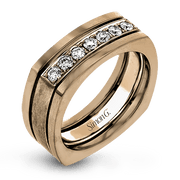 Men Ring in 14k Gold with Diamonds