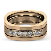 Men Ring in 14k Gold with Diamonds