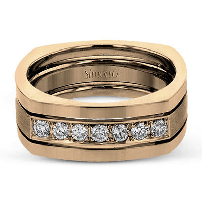 Men Ring in 14k Gold with Diamonds