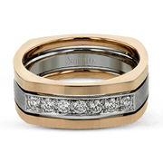 Men Ring in 14k Gold with Diamonds