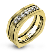 Men Ring in 14k Gold with Diamonds