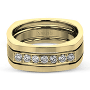 Men Ring in 14k Gold with Diamonds