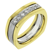 Men Ring in 14k Gold with Diamonds