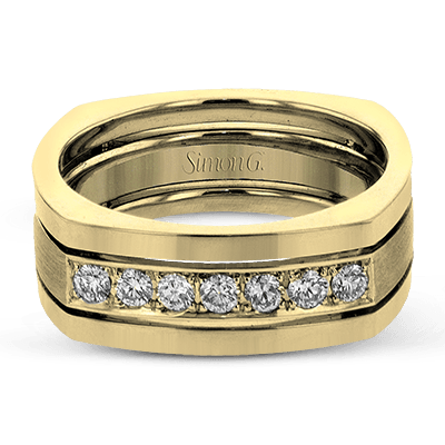 Men Ring in 14k Gold with Diamonds