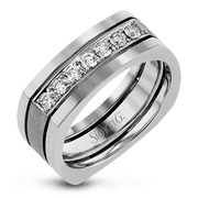 Men Ring in 14k Gold with Diamonds