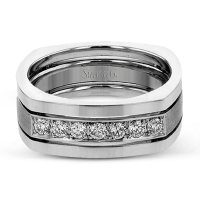 Men Ring in 14k Gold with Diamonds