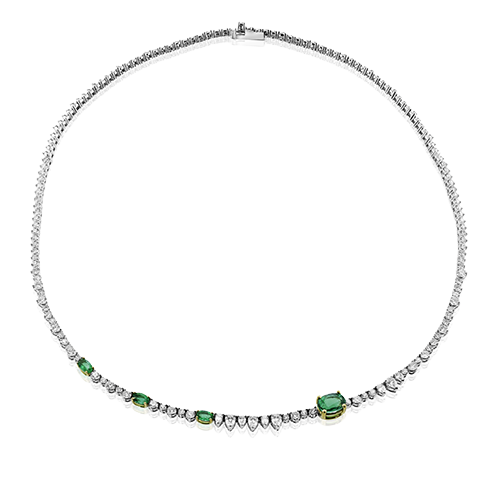 Collier de couleur en or 18 carats avec diamants